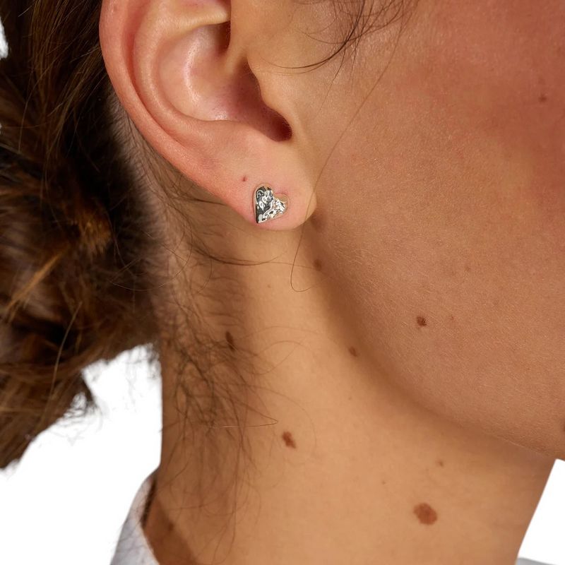 Tutti & Co Love Heart Stud Earrings Silver EA671S model