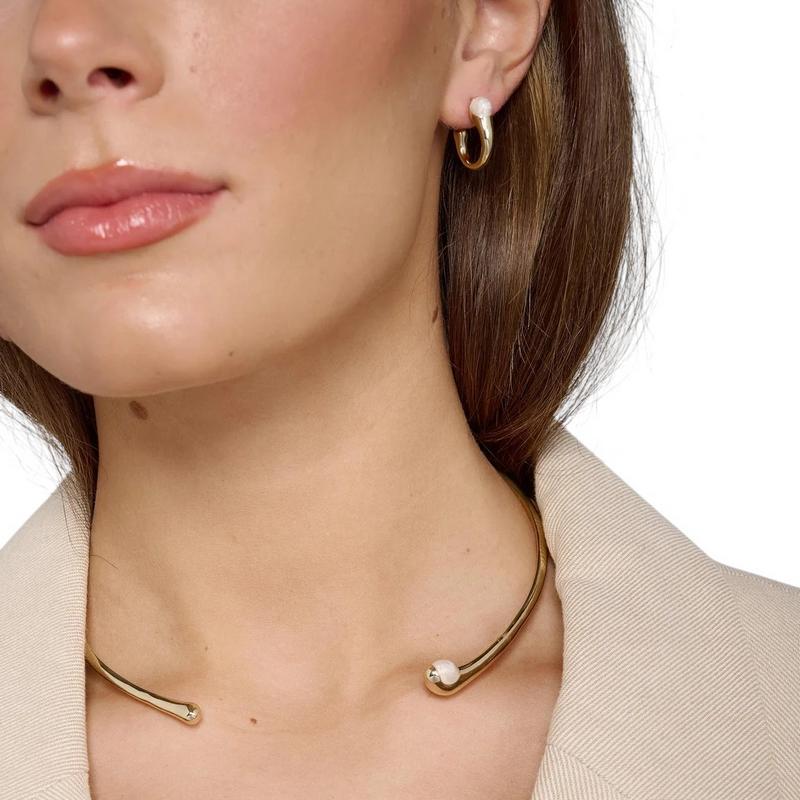Tutti & Co Oceanic Collar Necklace Gold NE757G model