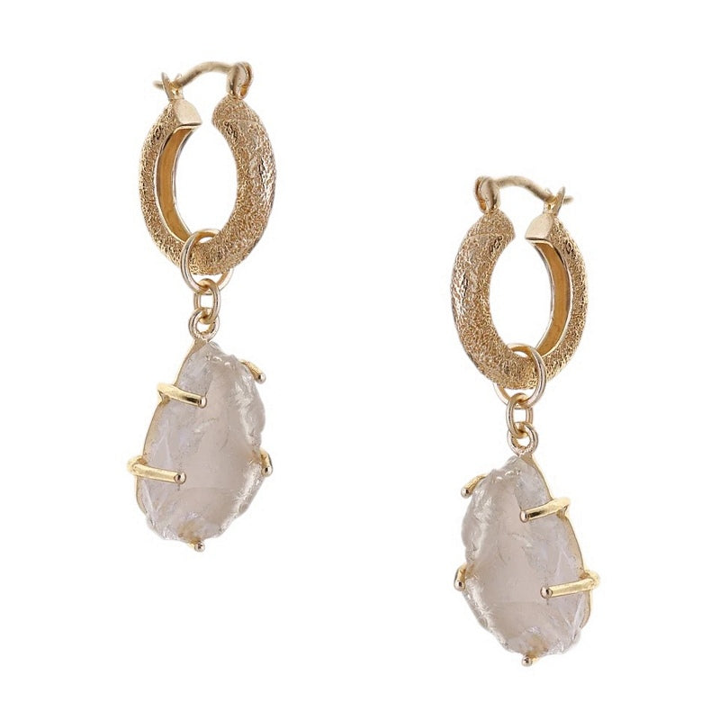 Tutti & Co Quartz Earrings Gold main