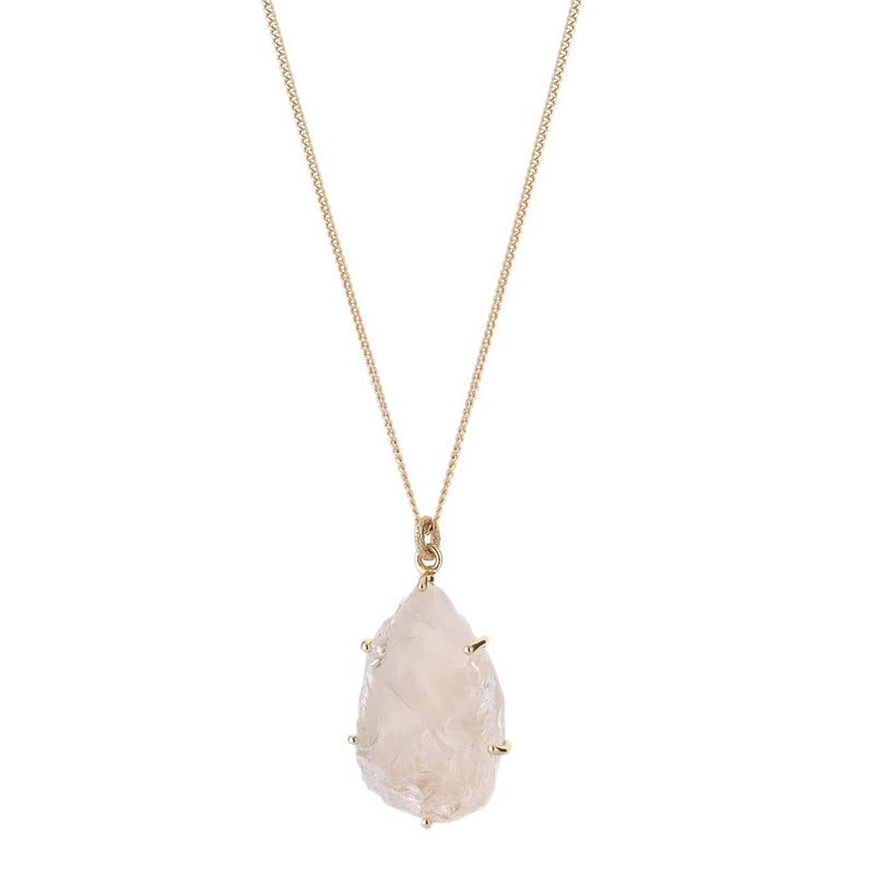 Tutti & Co Quartz Necklace Gold NE730G main