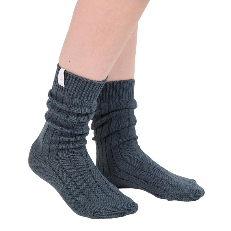 Tutti & Co Sage Long Bamboo-blend Socks on model