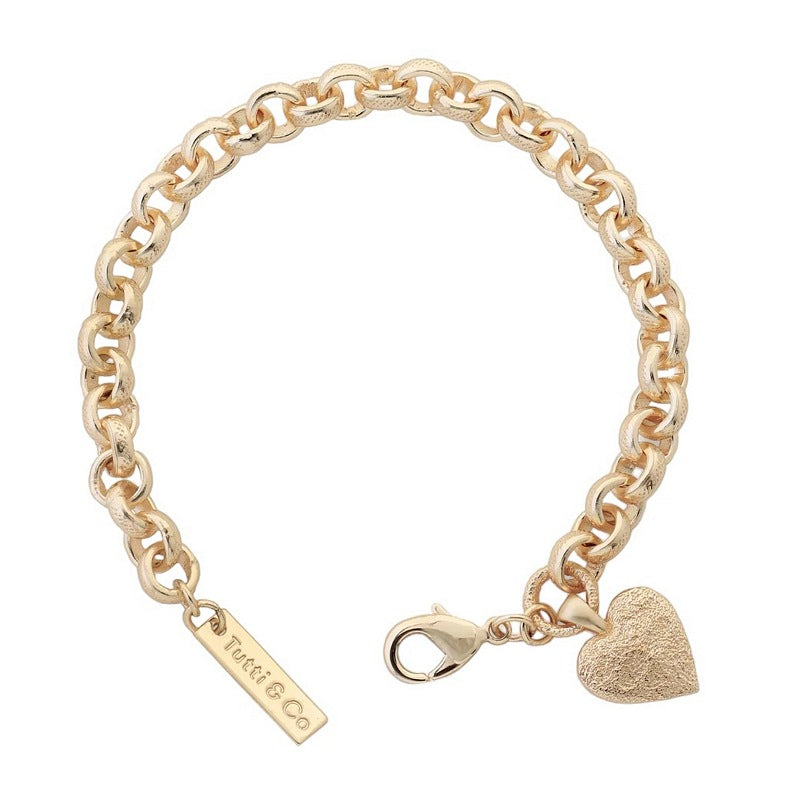 Tutti & Co Solace Bracelet Gold BR646G textured side