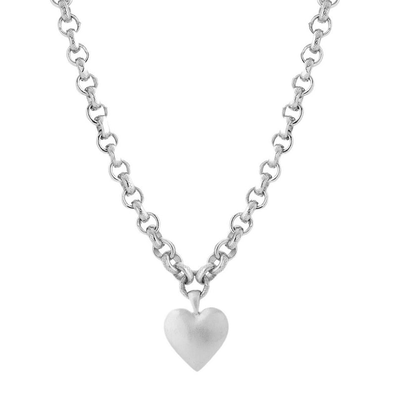 Tutti & Co Solace Necklace Silver NE696S brushed side