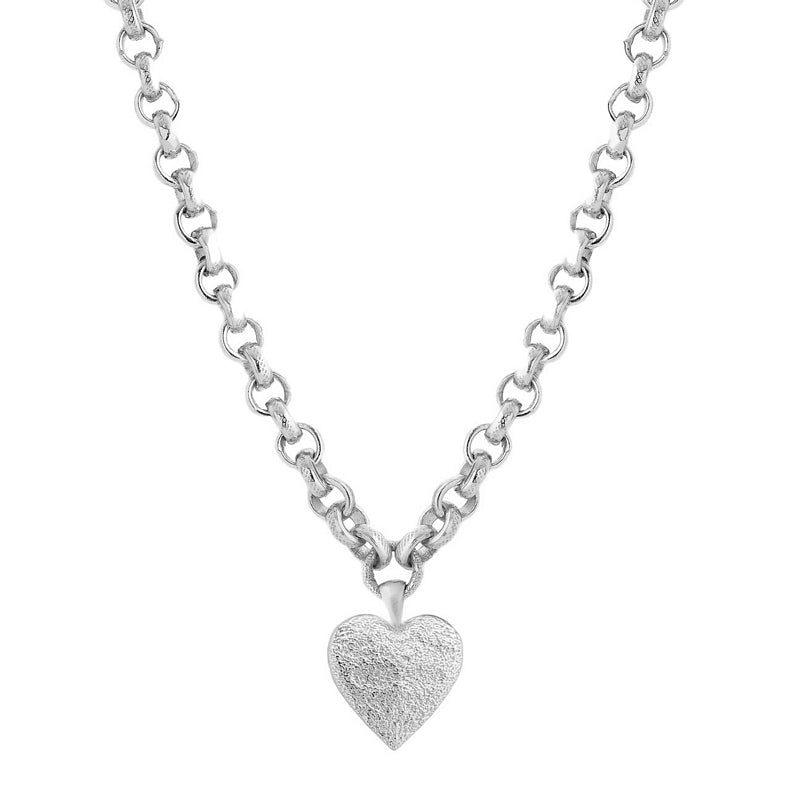 Tutti & Co Solace Necklace Silver NE696S textured side