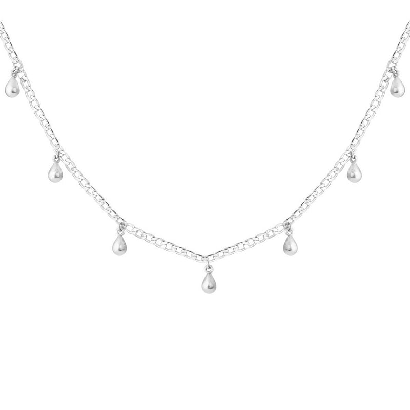 Tutti & Co Teardrop Necklace Silver NE720S main