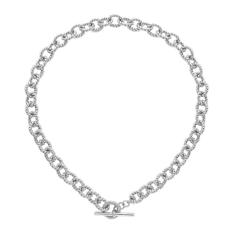 Tutti & Co Twist Necklace Silver NE691S main