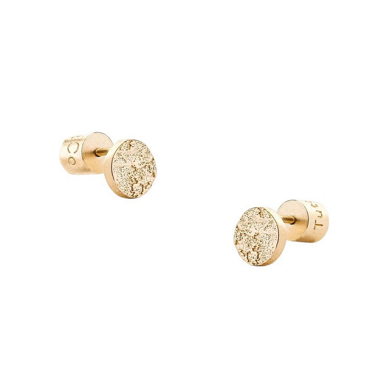 Tutti & Co Whisper Textured Stud Earrings Gold EA676G main