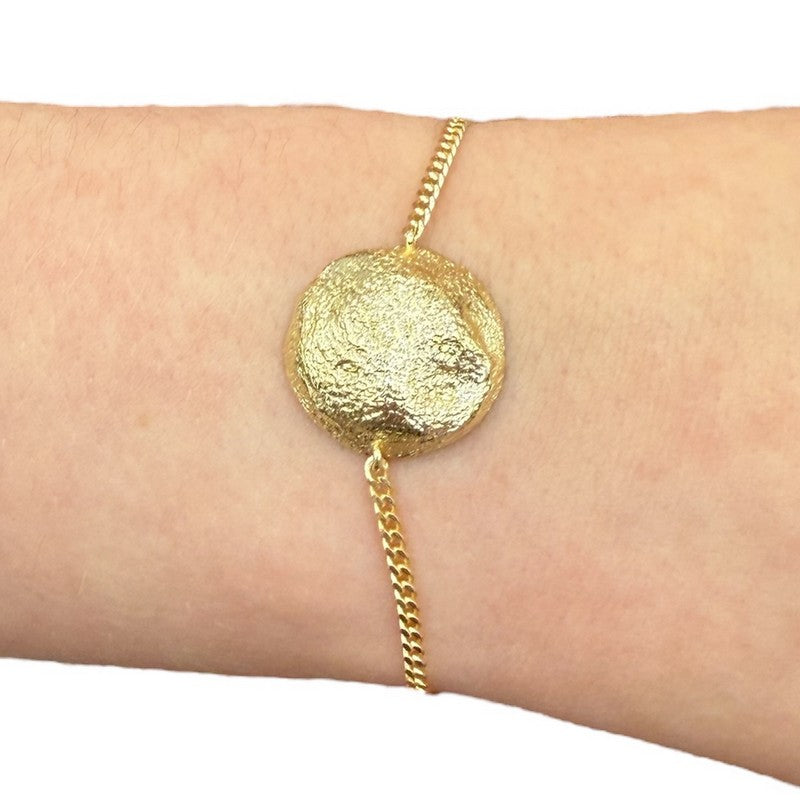 Tutti & Co Jewellery Halo Bracelet Gold BR709G on wrist front