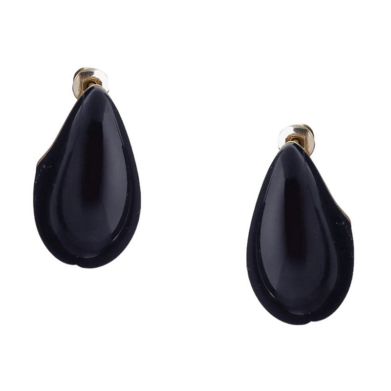 Tutti & Co Hush Earrings Navy Enamel Gold EA653G main