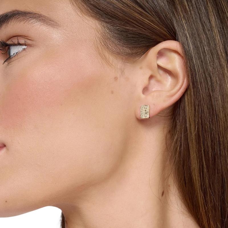Tutti and Co Jewellery Cascade Stud Earrings Gold EA692G on model