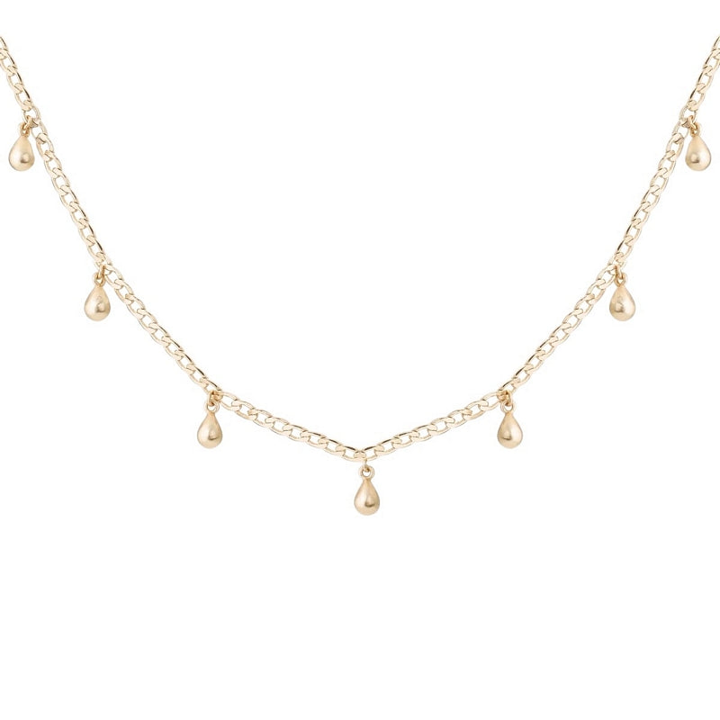 Tutti and Co Jewellery Teardrop Necklace Gold NE720G main