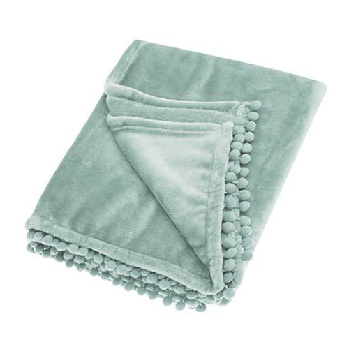 Waltons Cashmere Touch Fleece Throw Mint Green AWTCTB folded