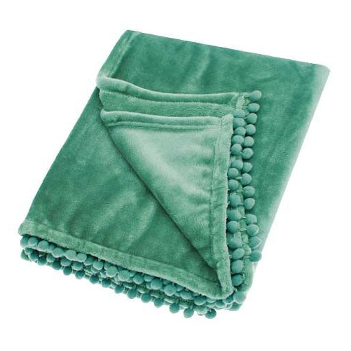 Waltons Cashmere Touch Fleece Throw Moss Green AWTCTMS folded