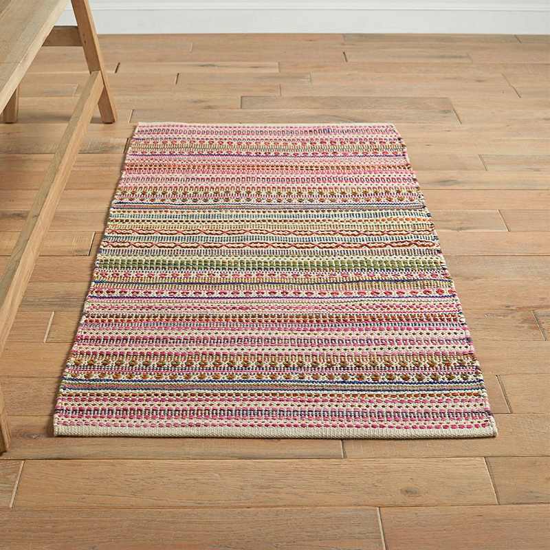 Waltons Of Yorkshire Bakewell Rug Pink BWRUG lifestyle