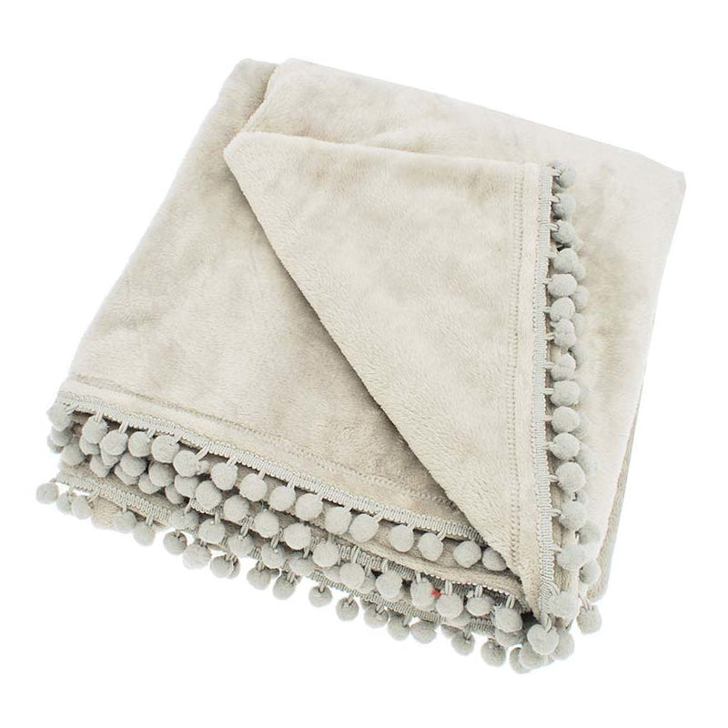 Waltons Of Yorkshire Cashmere Touch Fleece Throw Linen AWTCTL