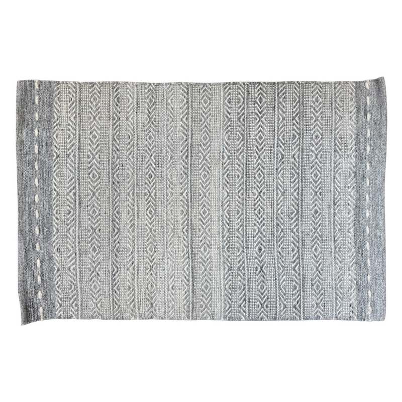 Waltons Of Yorkshire Diamond Weave Stripe Rug Grey PETRHG main