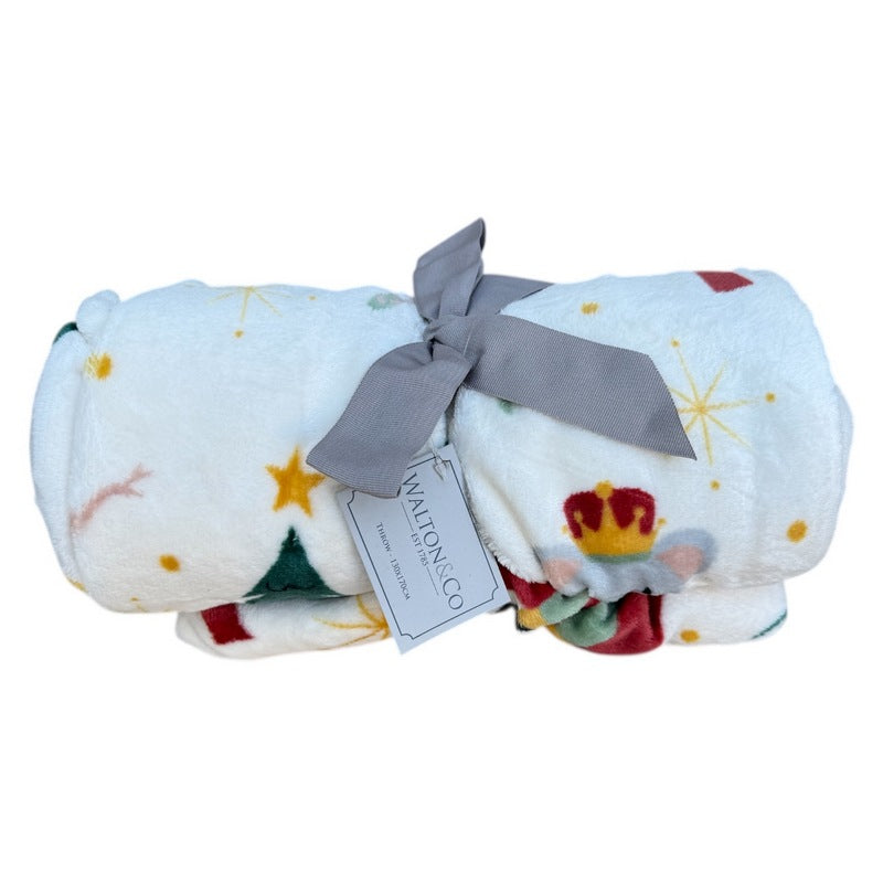Waltons Of Yorkshire Printed Throw Nutcracker packaged