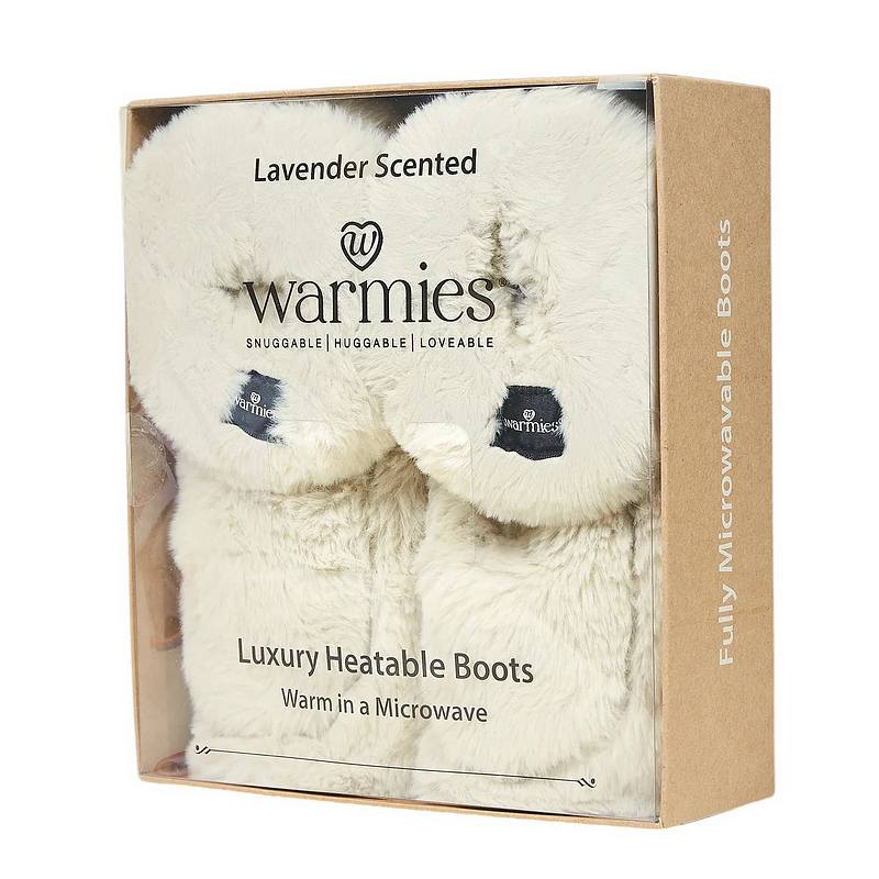 Warmies Luxury Microwaveable Boots Almond LUX-BOO-5 in box