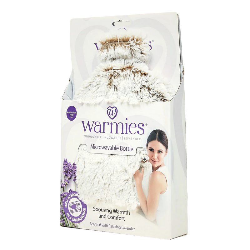 Warmies Microwavable Bottle Marshmallow Beige CPB-BOT-7 in box