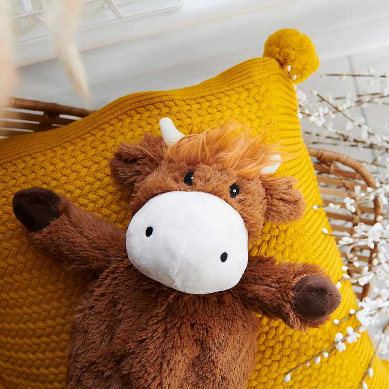 Warmies Microwaveable Plush Highland Cow CP-COW-1 lifestyle