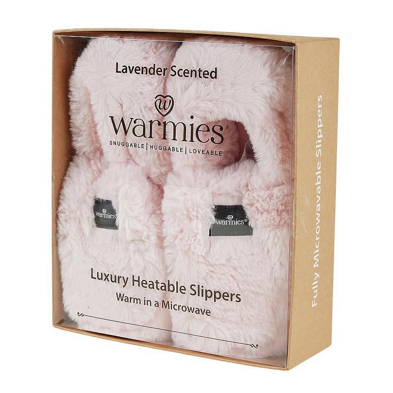 Warmies Microwaveable Slippers in Blossom LUX-SLI-4 in box