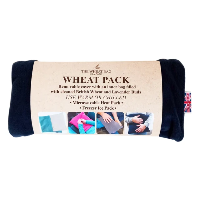 Wheatbag Company Microwavable Wheat Pack Navy Fleece flat