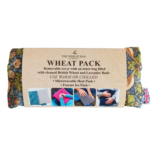 Wheatbag Company Microwavable Wheat Pack Strawberry Thief Navy front