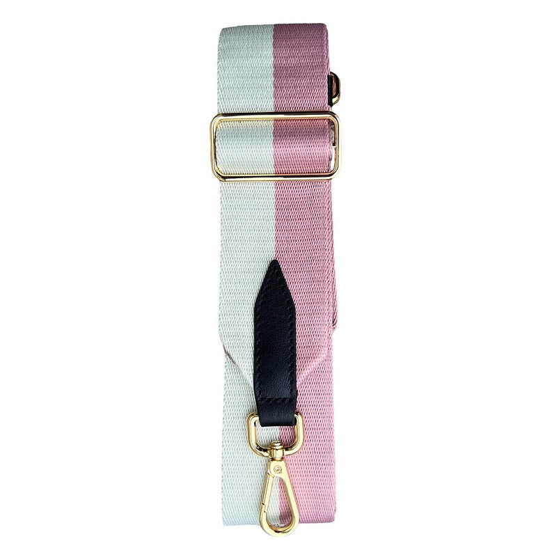 Wide Bag Strap Cream & Pink Stripe BAGSTRAP-81 main