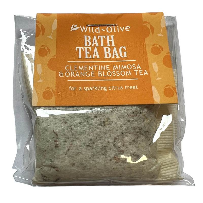 Wild-Olive Bath Tea Bags Clementine Mimosa bag