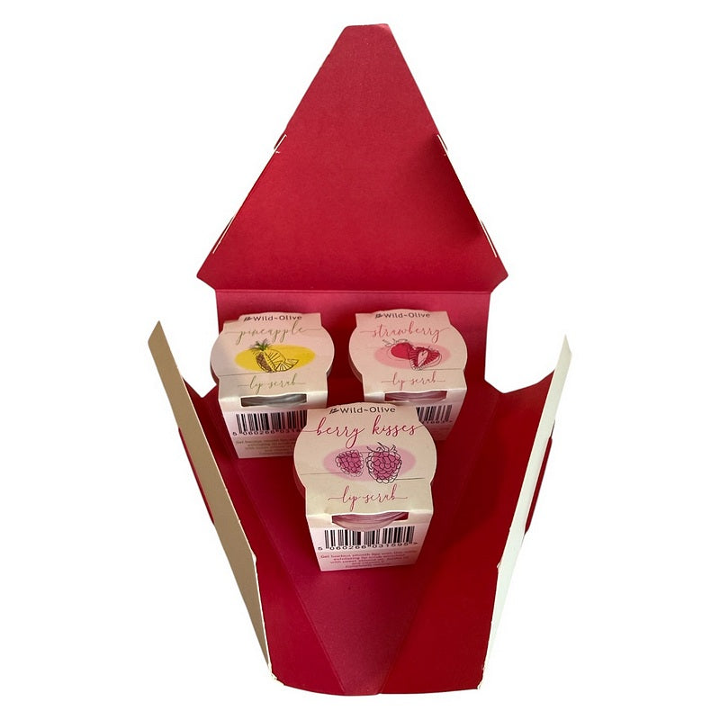Wild-Olive Lip Scrub Fruit Collection open