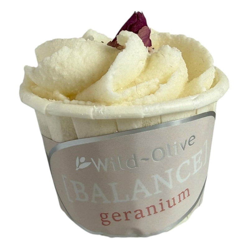 Wild-Olive Souffle Bath Melt Geranium front