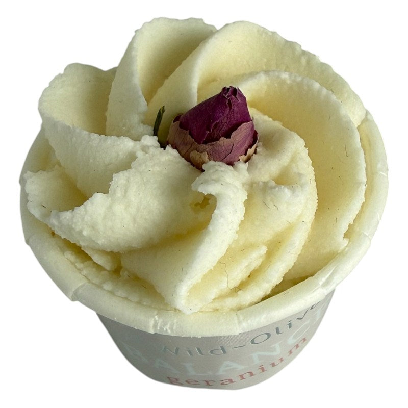Wild-Olive Souffle Bath Melt Geranium top