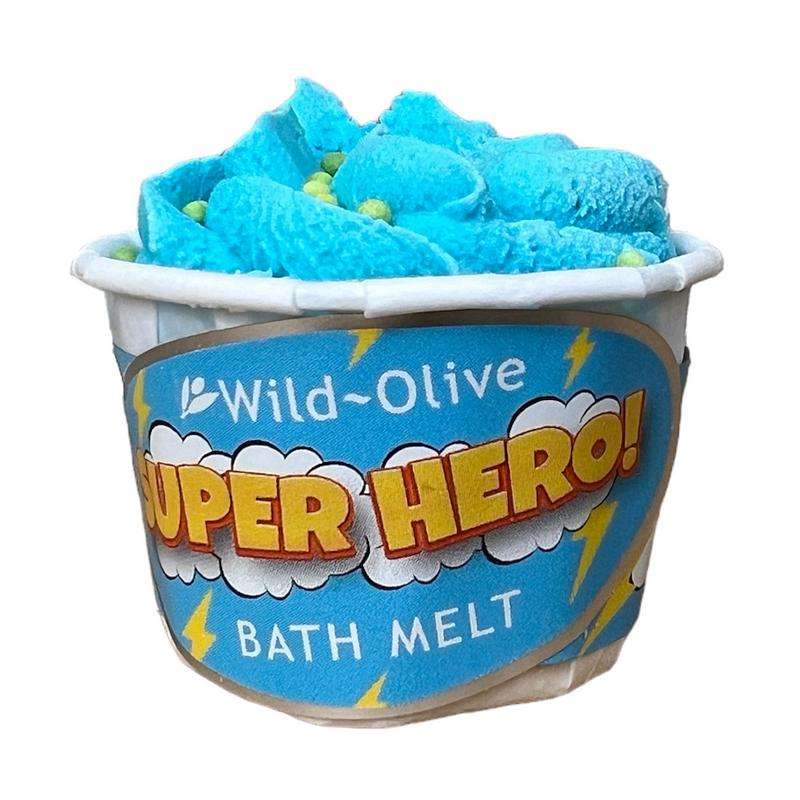 Wild-Olive Souffle Bath Melt Super Hero front