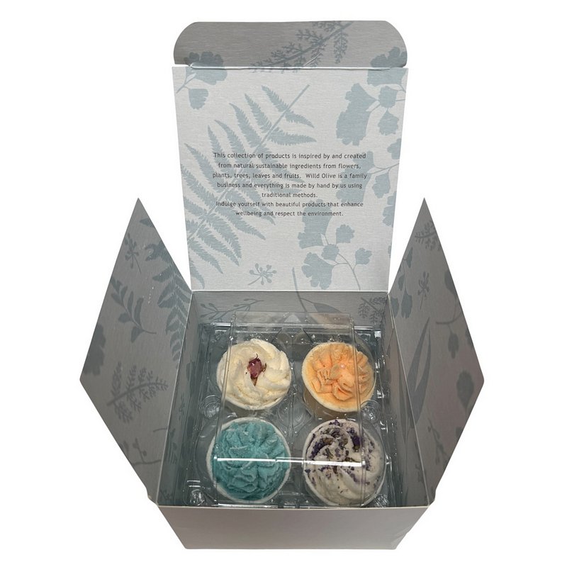 Wild-Olive Wellbeing Bath Melt Collection box open
