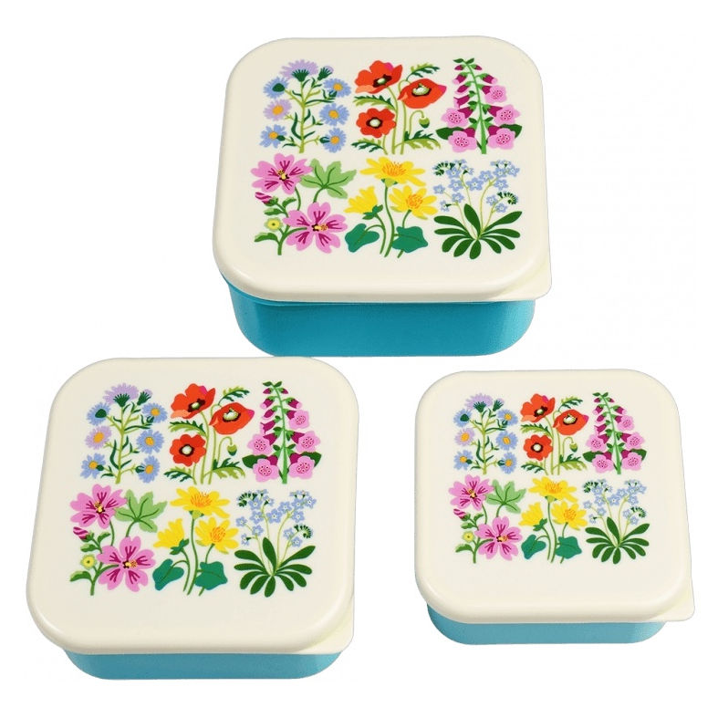 Wild Flower Snack Boxes Set 29494 set of 3