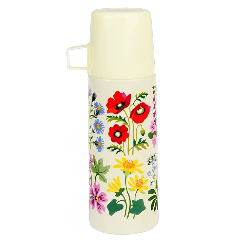 Wild Flowers Stainless Steel Flask and Cup 29572 front