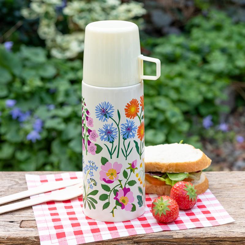 Wild Flowers Stainless Steel Flask and Cup 29572 lifestyle