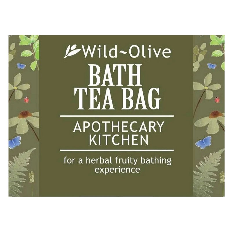 Wild Olive Bath Teabag Apothecary Kitchen label
