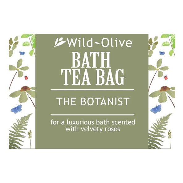 Wild Olive Bath Teabag The Botanist label