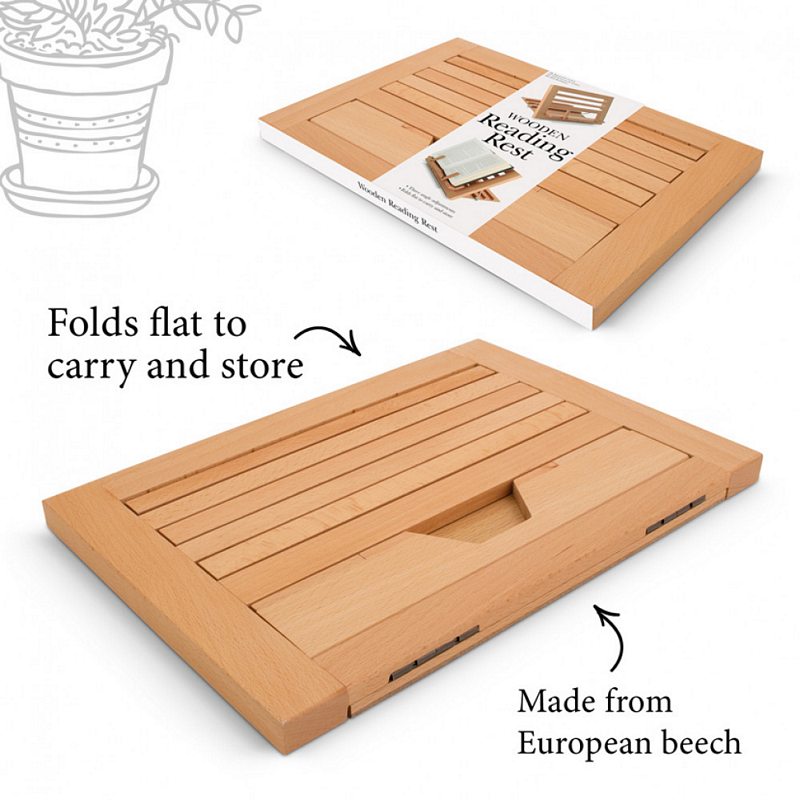 Wooden Reading Rest 8300 with labels