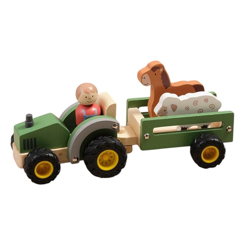 Wooden Tractor with Animals 8WT118 style 1