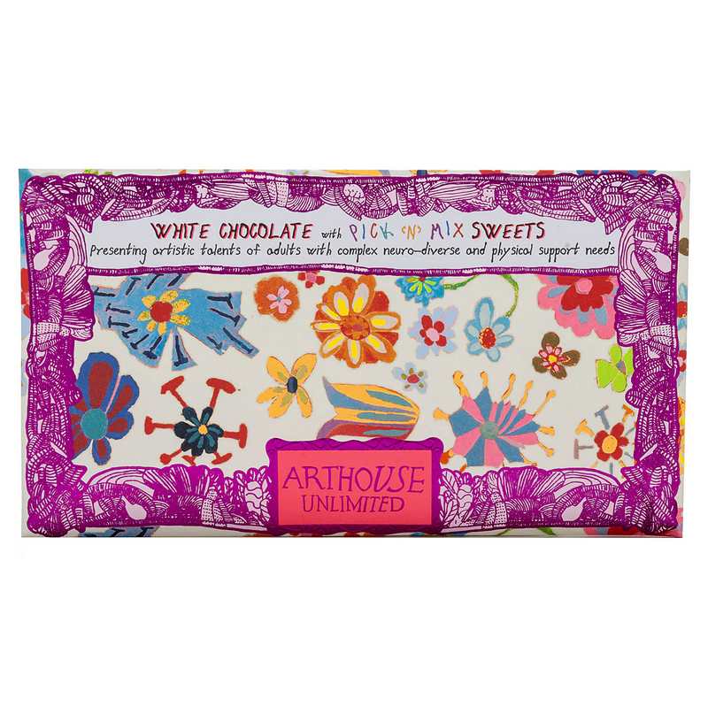 Yellow Daffodil White Chocolate Bar Pic'n' Mix front