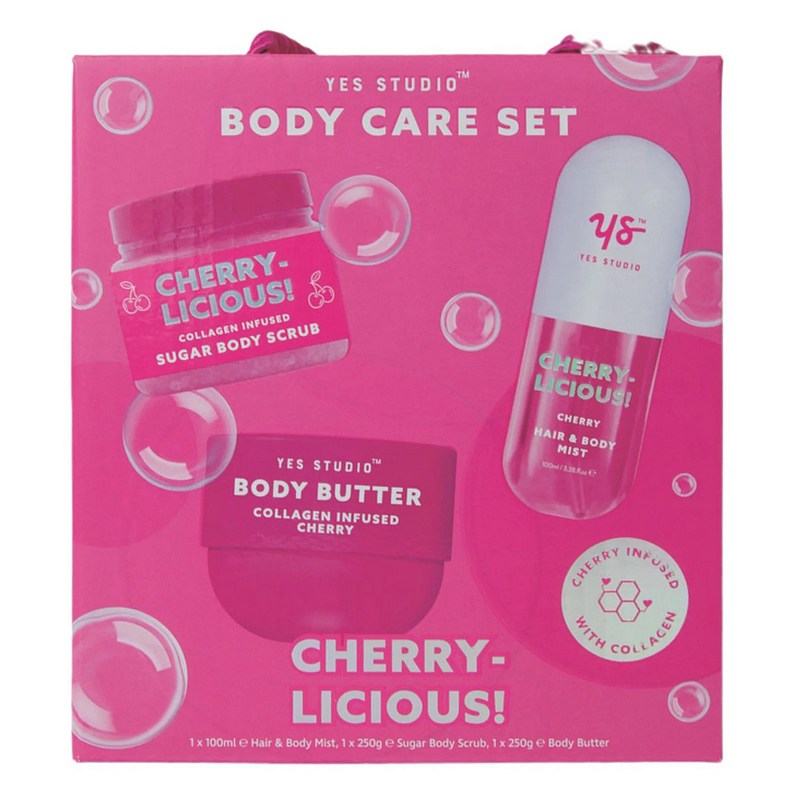 Yes Studio Body Care Gift Set Cherrylicious YS01CBCSN front of package