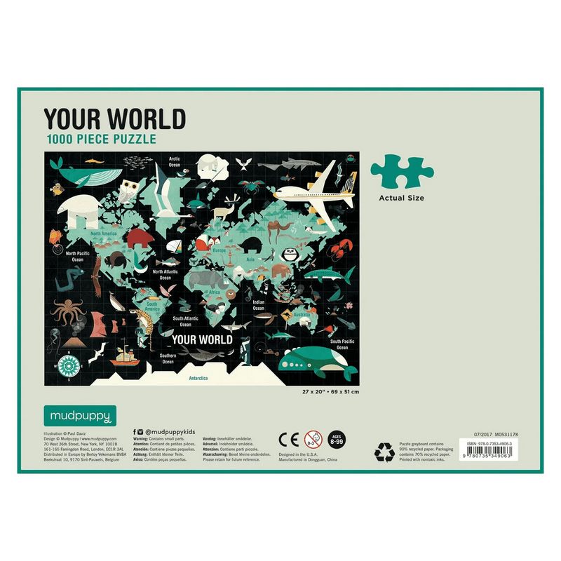 Your World 1000 Piece Family Jigsaw Puzzle box rear