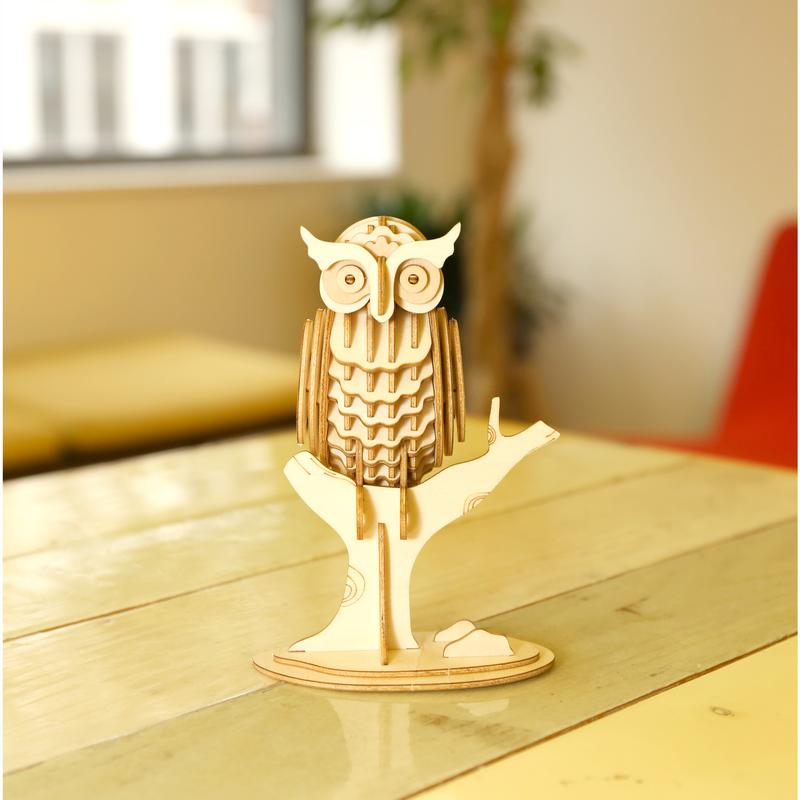 3D Wooden Puzzle Owl in home