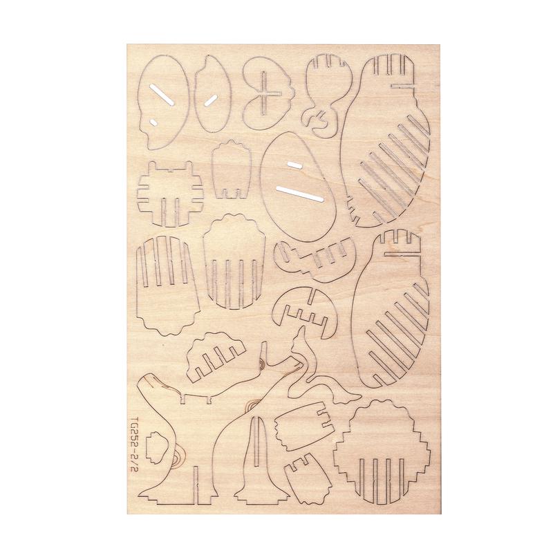 3D Wooden Puzzle Owl pieces 1