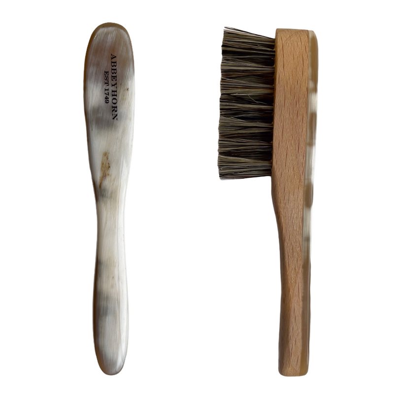 Abbeyhorn Beard Brush Horn & Beech Wood Handle main