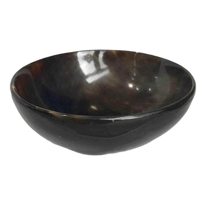 Abbeyhorn Oxhorn Small Round Bowl 8cm dark