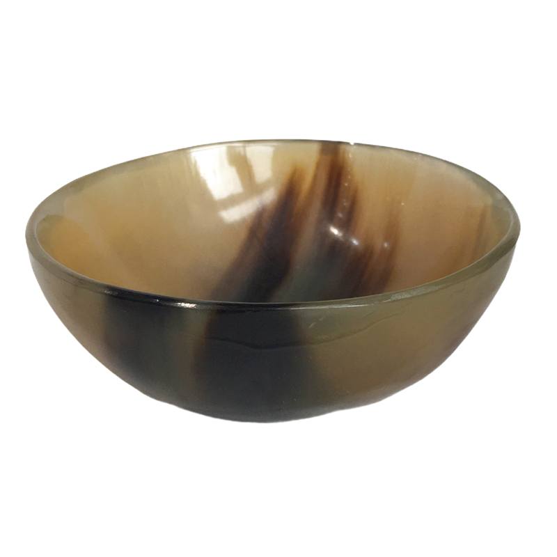 Abbeyhorn Oxhorn Small Round Bowl 8cm light