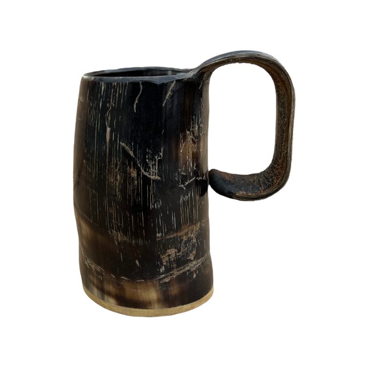 Abbeyhorn Soldiers Rough Oxhorn Mug Small Dark front